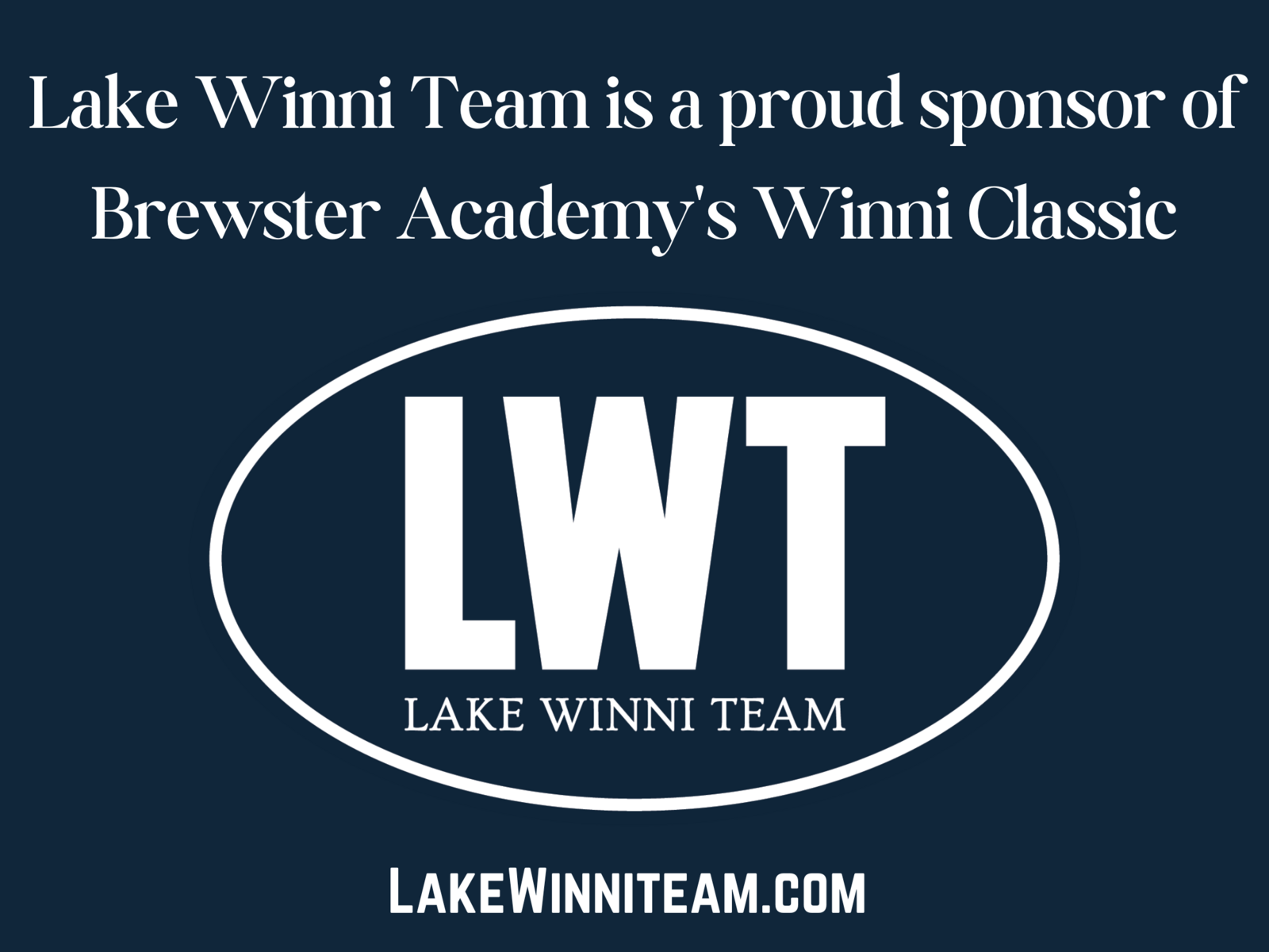 Image: Thank you to our sponsor Lake Winni Team!
