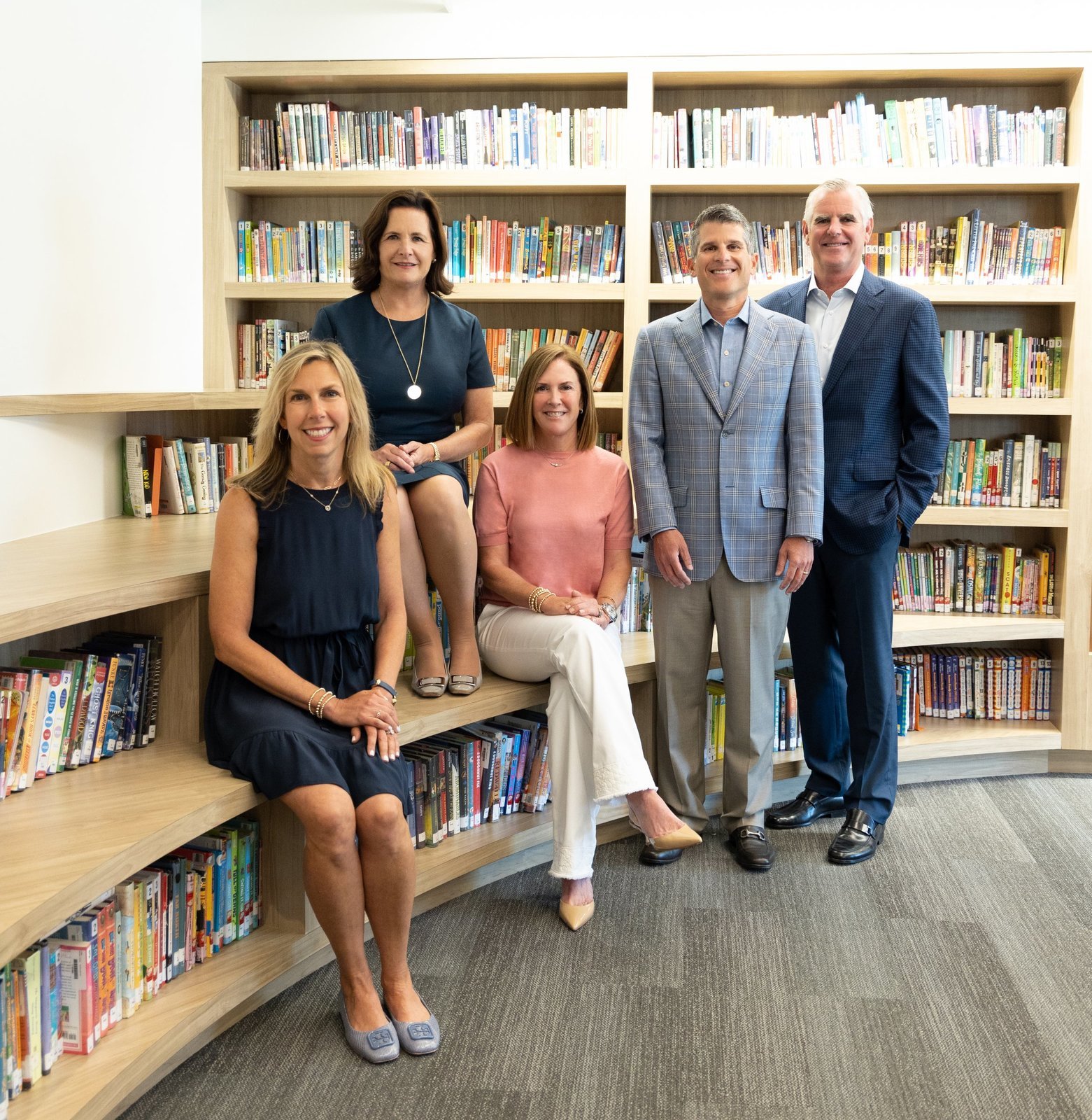 Image: Campaign Co-Chairs Kerri Sonenshine, Alex Airth, Danny Sonenshine &#39;87, and Alan Airth with Head of School Angi Evans