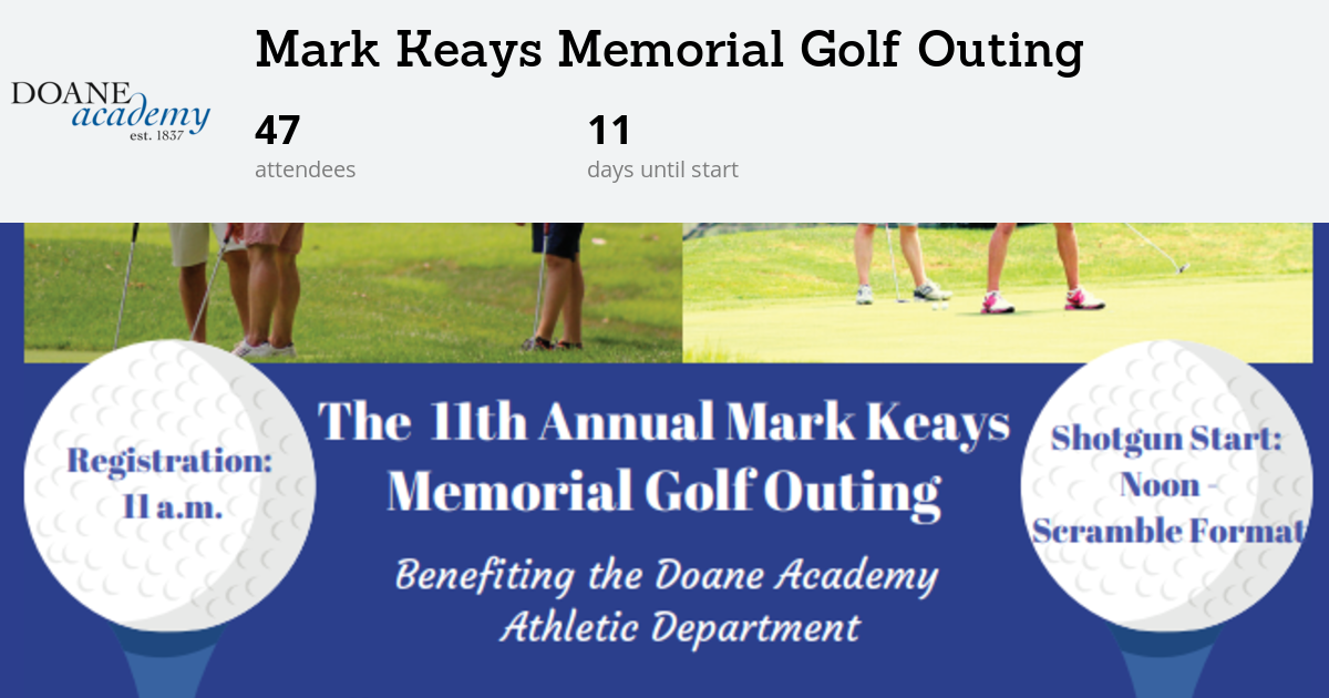 Mark Keays Memorial Golf Outing | Doane Academy