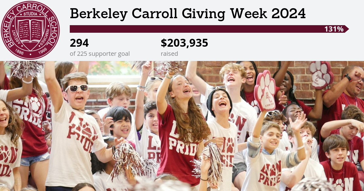 Berkeley Carroll Giving Week 2024 | The Berkeley Carroll School