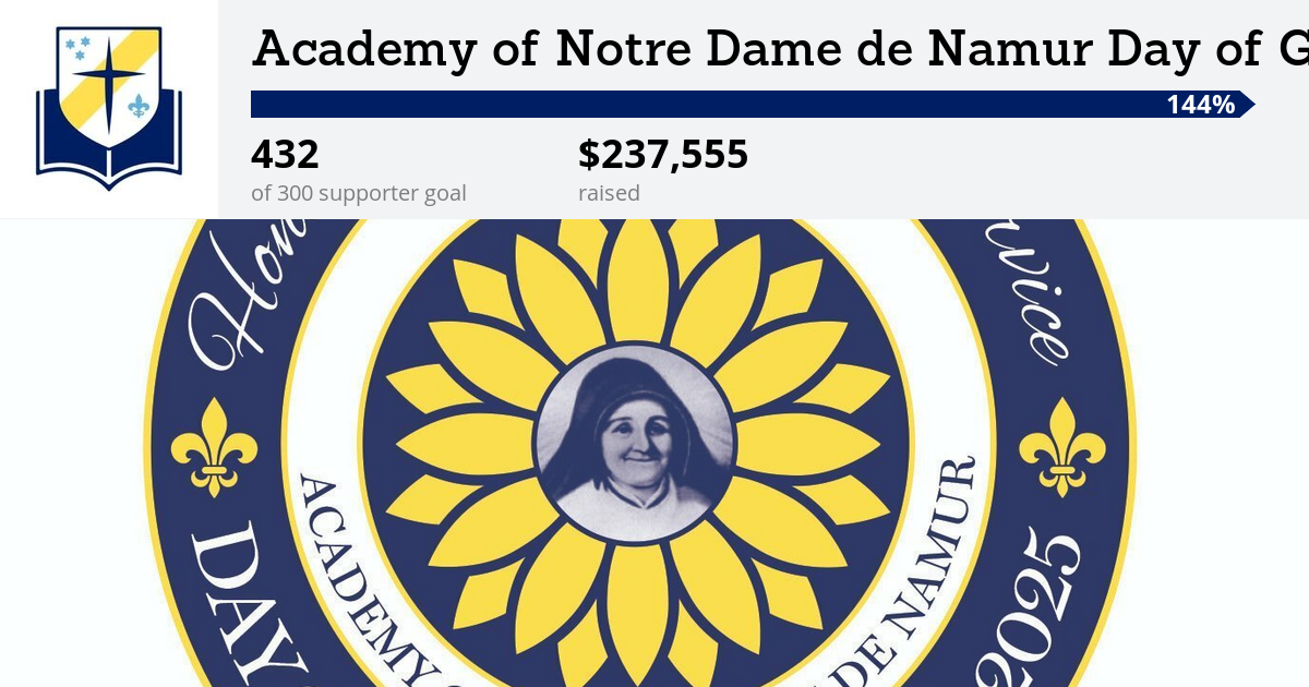 Academy of Notre Dame de Namur Day of Giving Challenges Academy of