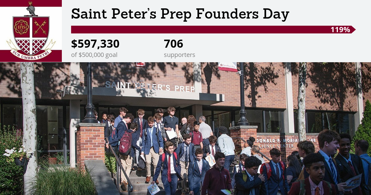 Saint Peter's Prep Founders Day Supporters Saint Peter's