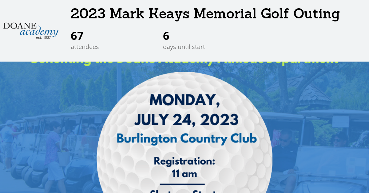 2023 Mark Keays Memorial Golf Outing | Doane Academy