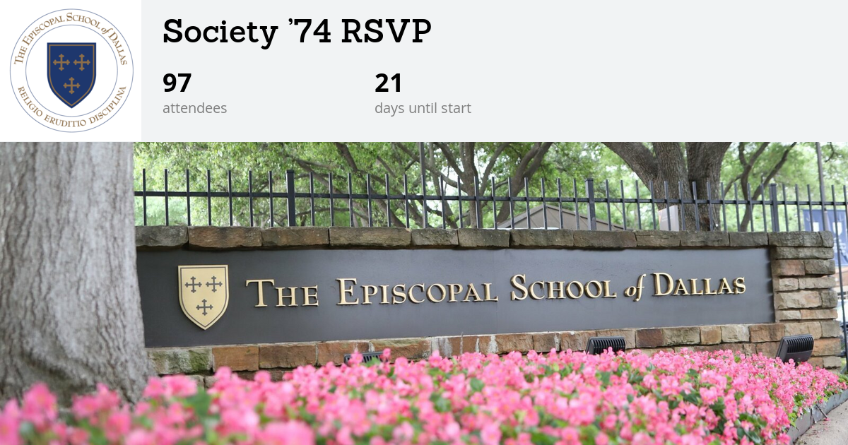 Society '74 RSVP | The Episcopal School of Dallas