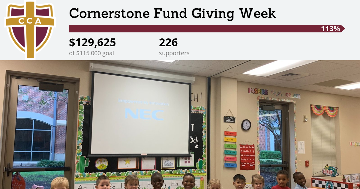 Cornerstone Fund Giving Week Cornerstone Christian Academy