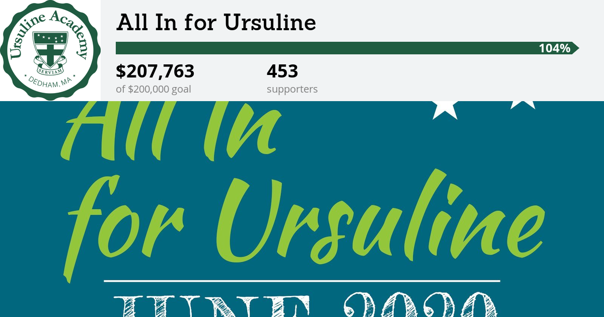All In for Ursuline Supporters Ursuline Academy