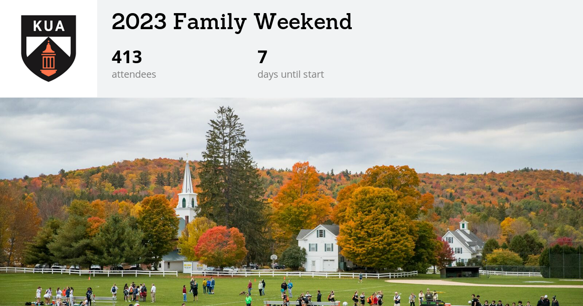 2023 Family Weekend Kimball Union Academy