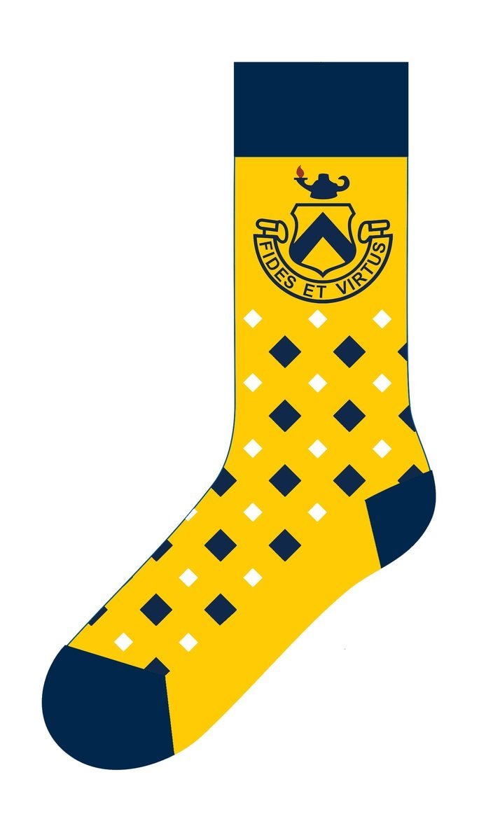 Image: Sock giveaway used for Trinity-Pawling School&#39;s Go For the Gold Challenge